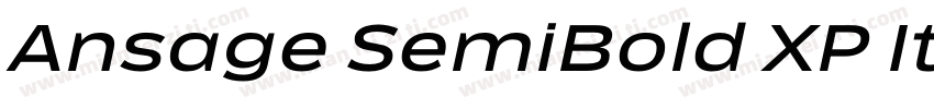 Ansage SemiBold XP Italic字体转换